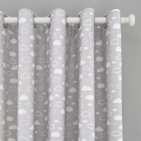 Cloud Thermal Blackout Eyelet Curtains
