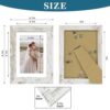 5x7 Picture Frame Set of 4, Made of Real Glass and Distressed White Wooden Frame, 5 by 7 Photo for Wall or Tabletop - Display Picture 4x6 with Mat...