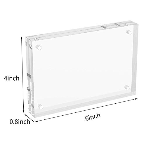 AITEE 4x6 Acrylic Picture Frames 3 Pack, 20% Thicker Block, Clear Picture Frames Freestanding Double Sided Magnetic Acrylic Lucite Frameless... AITEE 4x6 Acrylic Picture Frames 3 Pack, 20% Thicker Block, Clear Picture Frames Freestanding Double Sided Magnetic Acrylic Lucite Frameless...