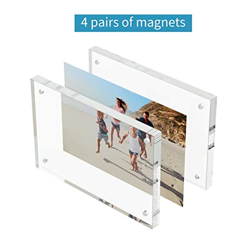 AITEE 4x6 Acrylic Picture Frames 3 Pack, 20% Thicker Block, Clear Picture Frames Freestanding Double Sided Magnetic Acrylic Lucite Frameless... AITEE 4x6 Acrylic Picture Frames 3 Pack, 20% Thicker Block, Clear Picture Frames Freestanding Double Sided Magnetic Acrylic Lucite Frameless...