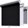 AOSKY Cordless Roller Shades Blackout Blinds for Windows Room Darkening Rolled Up Shades with Spring System, UV Protection Window Shades Door...