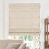 CHICOLOGY - RMBF2764 Cordless Roman Shades Cross-Hatched Modern Fabric Cascade Window Blind Treatment, 27"W X 64"H, Belgian Flax (Privacy & Light...