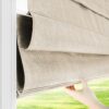 CHICOLOGY - RMBF2764 Cordless Roman Shades Cross-Hatched Modern Fabric Cascade Window Blind Treatment, 27"W X 64"H, Belgian Flax (Privacy & Light...