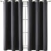 ChrisDowa Grommet Blackout Curtains for Bedroom and Living Room - 2 Panels Set Thermal Insulated Room Darkening Curtains (Dark Grey, 42 x 63 Inch)