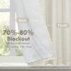 DriftAway Double Layer Linen Blackout Tie Up Curtains Thermal Insulated Fully Lined Balloon Roman Shade Bathroom Window Adjustable Rod Pocket for...