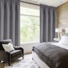 DWCN Blackout Curtains Thermal Insulated Energy Saving Bedroom and Kitchen Curtains Window Treatments, W 38 x L 45 Inch, Set of 2 Grey Rod Pocket...