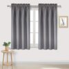 DWCN Blackout Curtains Thermal Insulated Energy Saving Bedroom and Kitchen Curtains Window Treatments, W 38 x L 45 Inch, Set of 2 Grey Rod Pocket...