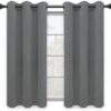 Easy-Going Blackout Curtains for Bedroom, Solid Thermal Insulated Grommet and Noise Reduction Window Drapes, Room Darkening Curtains for Living...