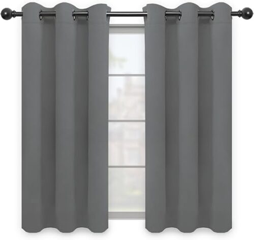 Easy-Going Blackout Curtains for Bedroom, Solid Thermal Insulated Grommet and Noise Reduction Window Drapes, Room Darkening Curtains for Living...