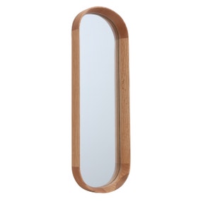 Elements Lozenge Solid Oak Rectangle Wall Mirror