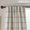 Elrene Home Fashions Brighton Windowpane Plaid Blackout Window Curtain, Living Room and Bedroom Drape with Back Tab and Rod Pocket Tabs, 52"x108",...