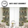 Floral Curtains for Bedroom Pattern Dark Green Vintage Painting Flower Blackout Window Drapes Room Darkening for Living Room 84 inches Long 2 Panels