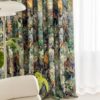 Floral Curtains for Bedroom Pattern Dark Green Vintage Painting Flower Blackout Window Drapes Room Darkening for Living Room 84 inches Long 2 Panels