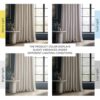 HPD Half Price Drapes - Faux Linen Curtains for Living Room (1 Panel) - 50W X 96L - Textured Room Darkening Curtains for Bedroom 96 Inches Long -...