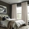 HPD Half Price Drapes - Faux Linen Curtains for Living Room (1 Panel) - 50W X 96L - Textured Room Darkening Curtains for Bedroom 96 Inches Long -...