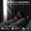 Joydeco Blackout Curtains 72 Inch Length, Grey 52 ×72 Curtains for Bedroom, Thermal Insulated Long Curtains & Drapes 2 Burg, Room Darkening Grommet...