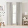 Kayne Studio Nature Blended Linen Pinch Pleat Blackout Curtains 84 inch Long for Living Room Bedroom,Thermal Insulated Window Treatments Pleated...