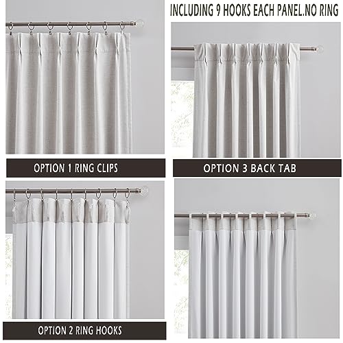 Kayne Studio Nature Blended Linen Pinch Pleat Blackout Curtains 84 inch Long for Living Room Bedroom,Thermal Insulated Window Treatments Pleated... Kayne Studio Nature Blended Linen Pinch Pleat Blackout Curtains 84 inch Long for Living Room Bedroom,Thermal Insulated Window Treatments Pleated...