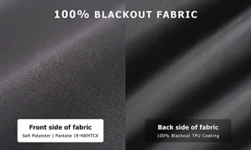 LazBlinds 100% Blackout Roller Shades, No Tools No Drill Cordless Blinds for Windows, Thermal Insulated UV Protection Privacy Window Shades for...