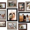 LUCKYLIFE Picture Frame Set 10-Pack, Gallery Wall Frame Collage with 8x10 5x7 4x6 Frames in 3 Different Finishes