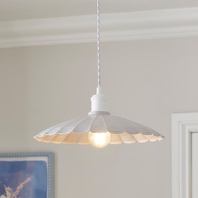Maya Scalloped Metal Easy Fit Pendant Shade Maya Scalloped Metal Easy Fit Pendant Shade