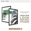 MCS Studio Gallery 18x24 Poster Frame Black Woodgrain, Vertical & Horizontal Wall Hanging Large Picture Frame for Photos, Posters & Art Prints...