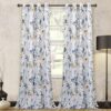 MYSKY HOME Floral Curtains 84 inches Long Living Room Curtains Room Darkening Curtains Thermal Insulated Light Blocking Drapes Grommet for Bedroom...