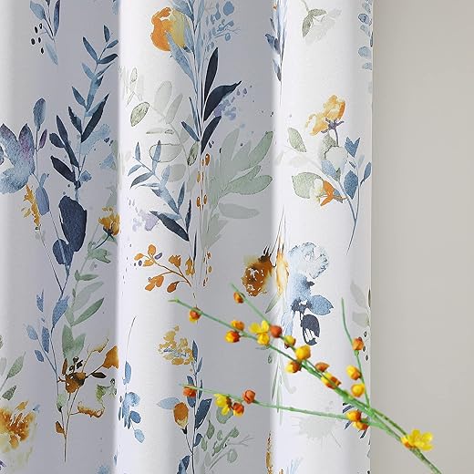 MYSKY HOME Floral Curtains 84 inches Long Living Room Curtains Room Darkening Curtains Thermal Insulated Light Blocking Drapes Grommet for Bedroom... MYSKY HOME Floral Curtains 84 inches Long Living Room Curtains Room Darkening Curtains Thermal Insulated Light Blocking Drapes Grommet for Bedroom...