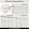 MYSKY HOME Linen Curtains for Living Room, Natural Semi Sheer Curtains & Drapes 84 inches Length 2 Panels Set Farmhouse Country Boho Style Back Tab...