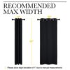 NICETOWN Halloween Pitch Black Solid Thermal Insulated Grommet Blackout Curtains/Drapes for Bedroom Window (2 Panels, 42 inches Wide by 63 inches...