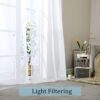 OWENIE White Sheer Curtains 84 inches Long 2 Panels Set, Sheer White Curtains for Living Room/Bedroom, Rod Pocket Voile Sheer Panel Drapes, 2pcs,...