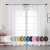 OWENIE White Sheer Curtains 84 inches Long 2 Panels Set, Sheer White Curtains for Living Room/Bedroom, Rod Pocket Voile Sheer Panel Drapes, 2pcs,...