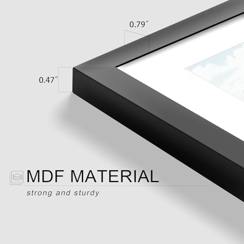 Picrit 8x10 Picture Frame Set of 12, Display 5x7 with Mat or 8x10 without Mat, Photo Frames for Wall Mounting or Table Top Display, Black. Picrit 8x10 Picture Frame Set of 12, Display 5x7 with Mat or 8x10 without Mat, Photo Frames for Wall Mounting or Table Top Display, Black.