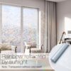 rabbitgoo Window Privacy Film Rainbow Film Decorative Window Sticker, 3D Static Stained Glass Cling Tint for Home Heat Control Non-Adhesive, 17.5 x...