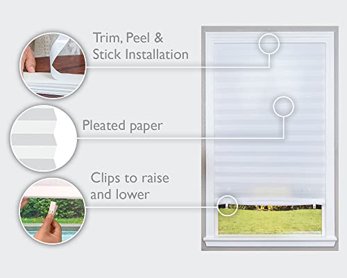 Redi Shade No Tools Original Light Filtering Pleated Paper Shade White, 36" W x 72" L, 6 Pack Redi Shade No Tools Original Light Filtering Pleated Paper Shade White, 36" W x 72" L, 6 Pack