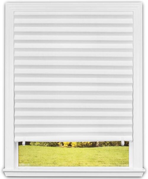 Redi Shade No Tools Original Light Filtering Pleated Paper Shade White, 36" W x 72" L, 6 Pack