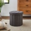 Round Storage Ottoman