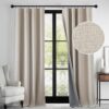 RYB HOME Linen Textured 100% Blackout Curtains for Bedroom, Insulating Energy Saving Window Curtains for Living Room Dining Patio Sliding Glass...