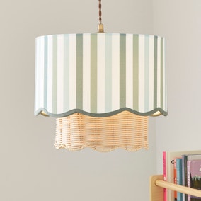 Stripe Scallop Easy Fit Lamp Shade Stripe Scallop Easy Fit Lamp Shade