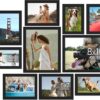 upsimples 10 Pack Picture Frames Collage Wall Decor for Mounting or Tabletop Display, Photo Gallery Frame Set for Family, Multi Sizes Including...