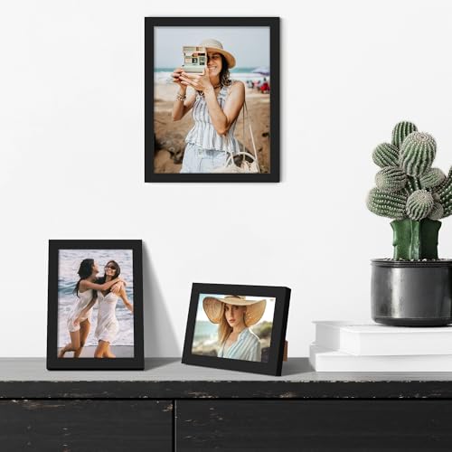 upsimples 10 Pack Picture Frames Collage Wall Decor for Mounting or Tabletop Display, Photo Gallery Frame Set for Family, Multi Sizes Including...
