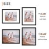 upsimples 11x14 Picture Frame, Display Pictures 8x10 with Mat or 11x14 Without Mat, Wall Hanging Photo Frame, Black, 1 Pack