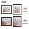 upsimples 11x14 Picture Frame Set of 3, Made of High Definition Glass for 8x10 with Mat or 11x14 Without Mat, Wall and Tabletop Display Photo...