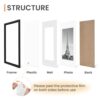 upsimples 11x14 Picture Frame Set of 5, Display Pictures 8x10 with Mat or 11x14 Without Mat, Wall Gallery Photo Frames, Black