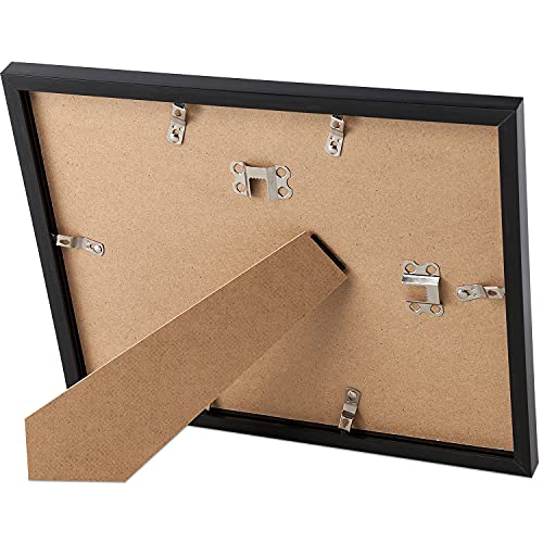upsimples Certificate Frame with High Definition Glass, 8.5 by 11 Picture Diploma Document Frames for Wall and Tabletop, Black 5 Pack