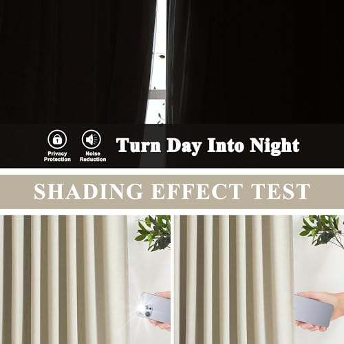 Vision Home Sand Pinch Pleated Full Blackout Curtains Linen Blended Room Darkening Window Curtains 95 inch for Living Room Bedroom Thermal... Vision Home Sand Pinch Pleated Full Blackout Curtains Linen Blended Room Darkening Window Curtains 95 inch for Living Room Bedroom Thermal...