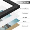 Vittanly 8x10 Picture Frames Set of 9, Shatter Resistant Plexiglass, Display 5x7 Pictures with Mat or 8x10 without Mat, Photo Frames for Wall or...