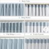 WEST LAKE 90 Inches Length Dusty Blue Pinch Pleated 100 Blackout Curtain Panels with Liners,Linen Textured Drapes for Bedroom Living Room,Energy...