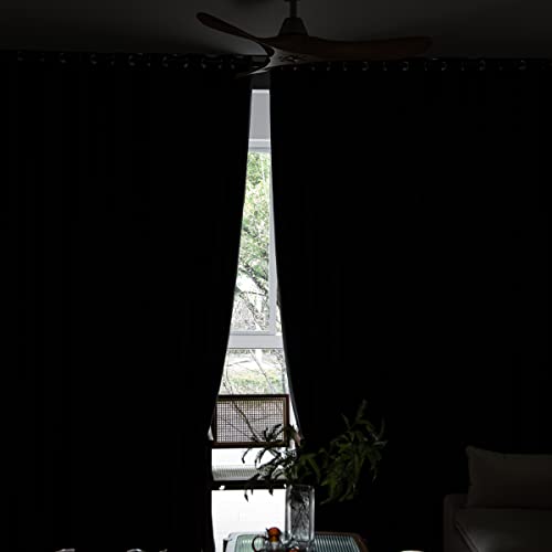 Windows Black Blackout Curtains 63 inches Long 2 Panels Set Grommet Blackout Drapes Energy Saving Noise Reducing Thermal Insulated for Bedroom... Windows Black Blackout Curtains 63 inches Long 2 Panels Set Grommet Blackout Drapes Energy Saving Noise Reducing Thermal Insulated for Bedroom...