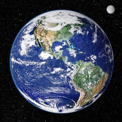 Earth From Space, Satellite Image - Premium Photographic Print, 16x16